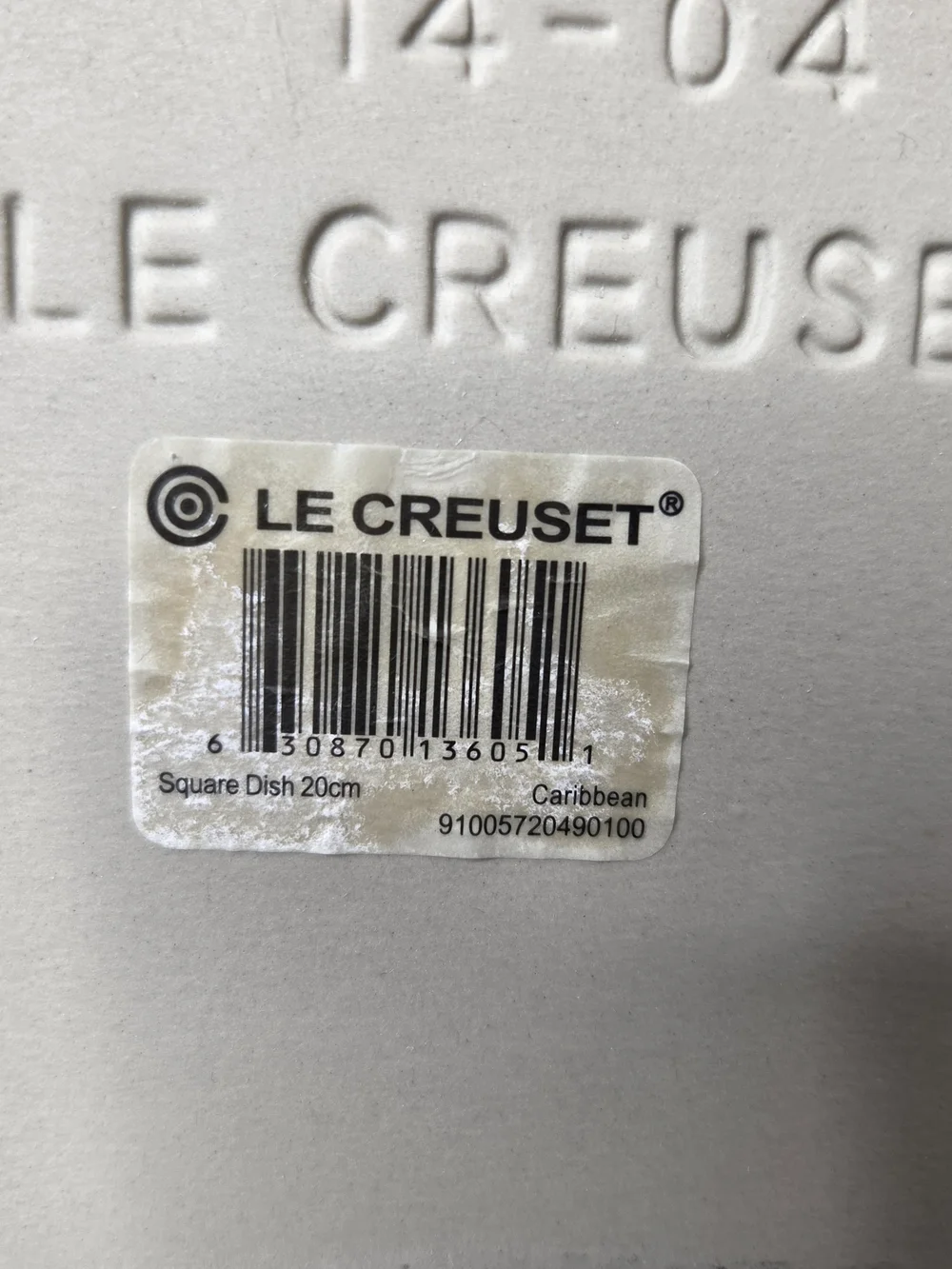 Le Creuset Heritage Sqaure Dish 20cm In Retired Color Caribbean